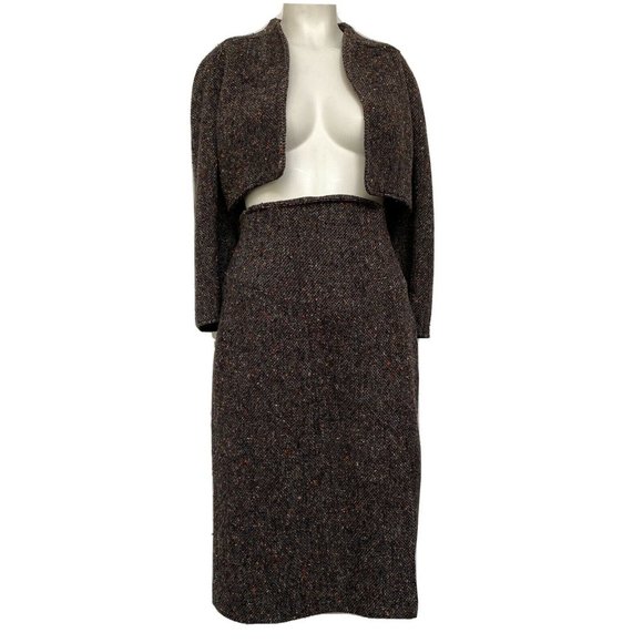 VTG  Mugler Structural Speckled Tweed Suit - Picture 1 of 7